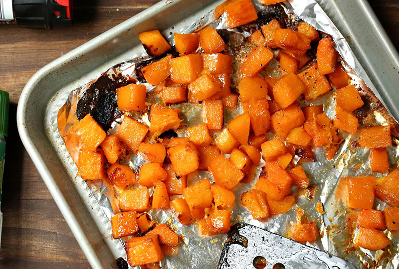 Roasted diced butternut squash