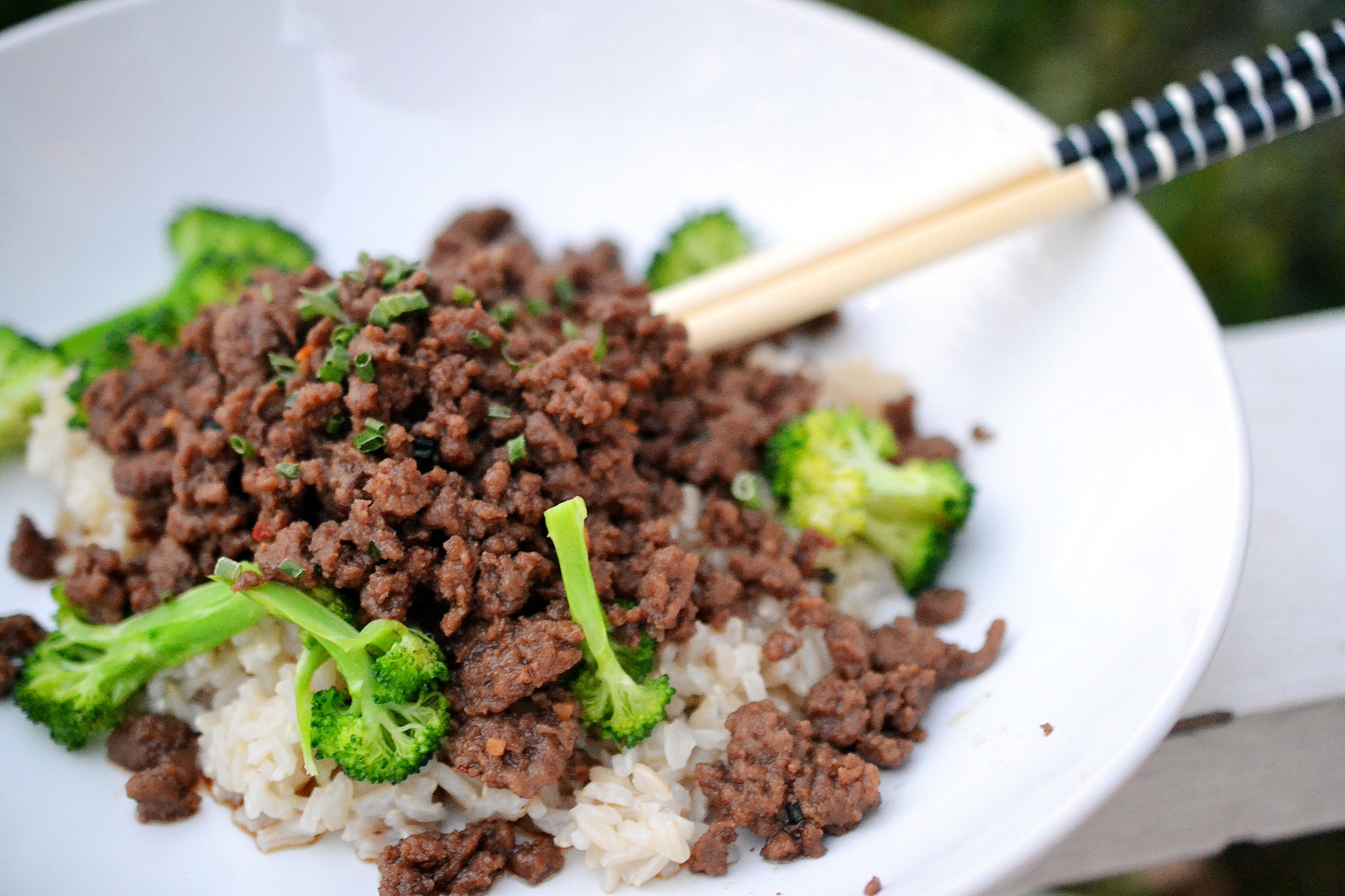 Beef, Broccoli and Brown Gravy With Rice